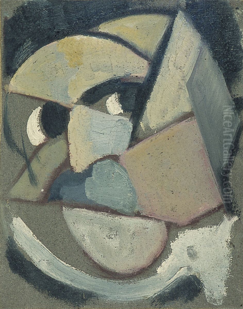 Abstracted portrait Oil Painting by Theo van Doesburg