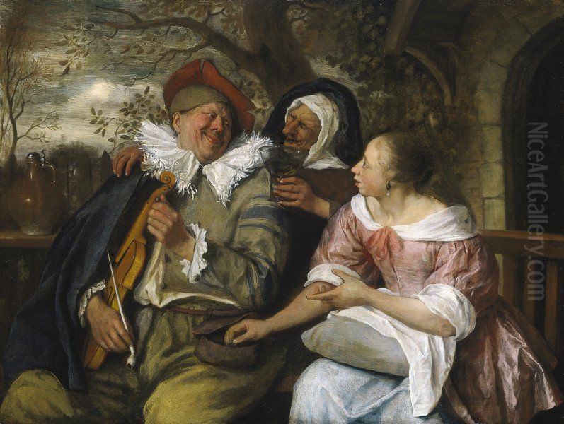 The Violinist Oil Painting by Jan Steen