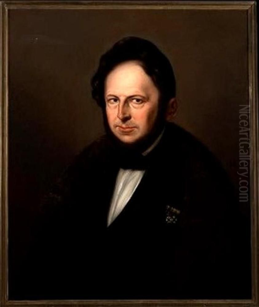Portrait of Albert Otto Ernst graaf van Limburg Stirum (1803-1858) Oil Painting by Cornelis Hendrik van Amerom