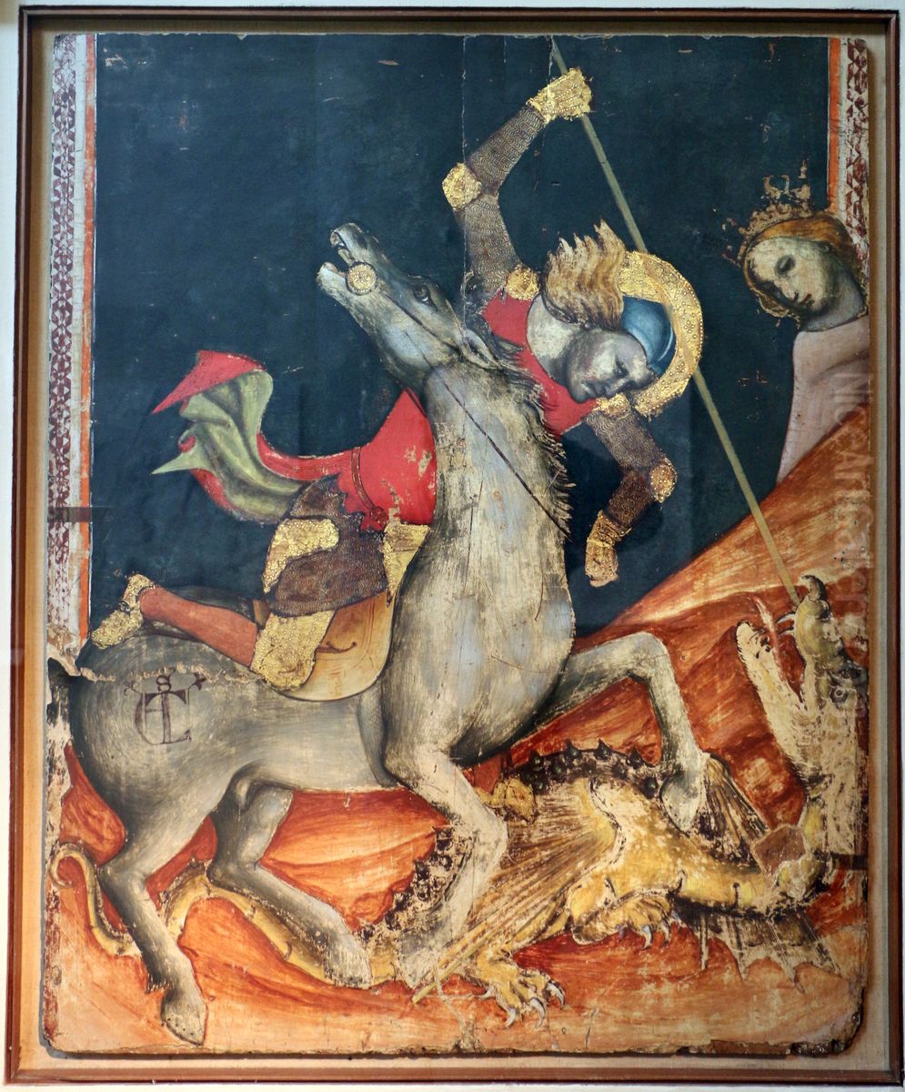 Saint George and the Dragon Oil Painting by Vitale Da Bologna