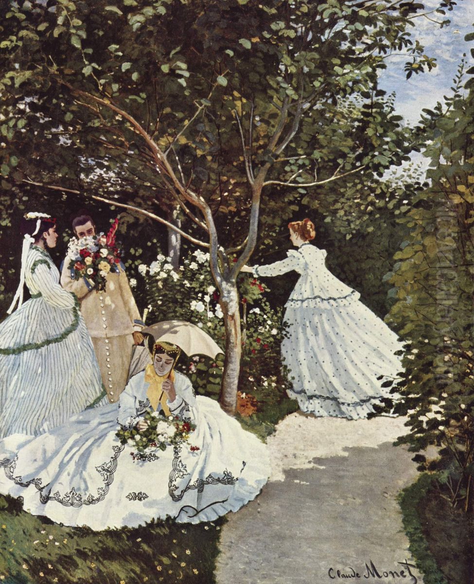 Women in the Garden Oil Painting by Claude Oscar Monet