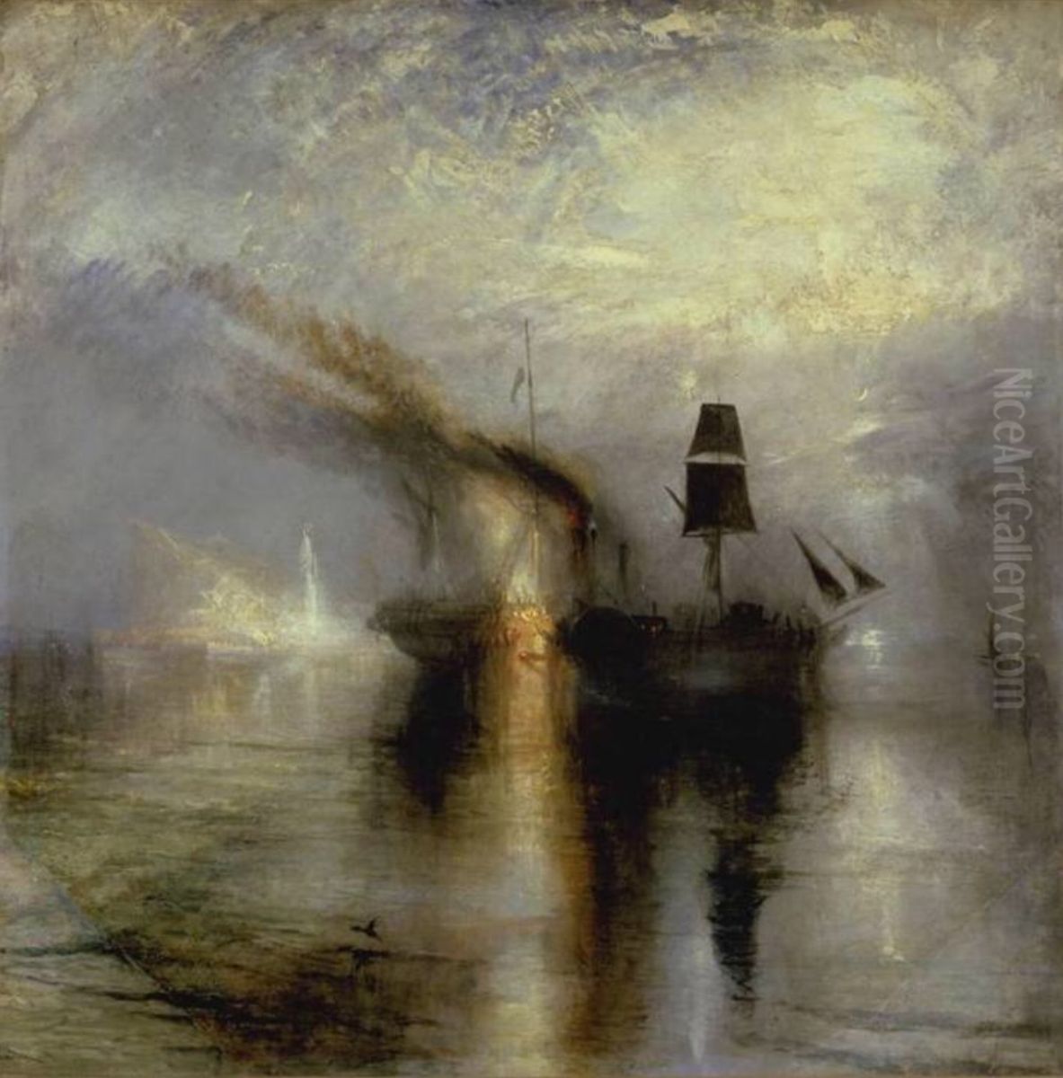 Peace - Burial at Sea Oil Painting by J. M. W. Turner