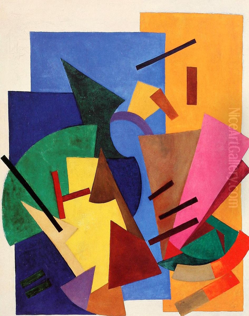 <<Polet aeroplana>> Oil Painting by Olga Rozanova