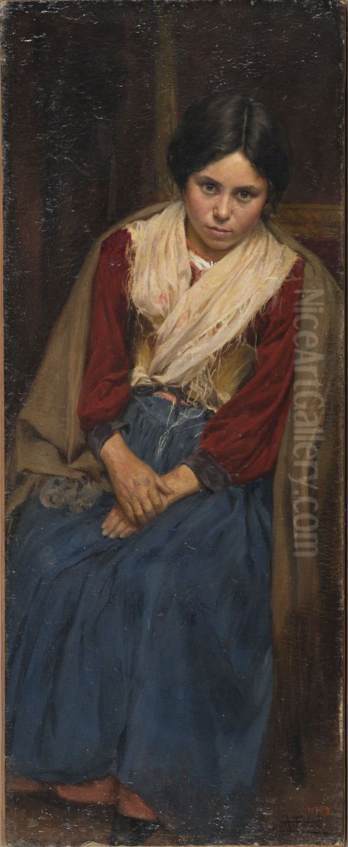 La Ciociaretta Oil Painting by Antonio Fabres