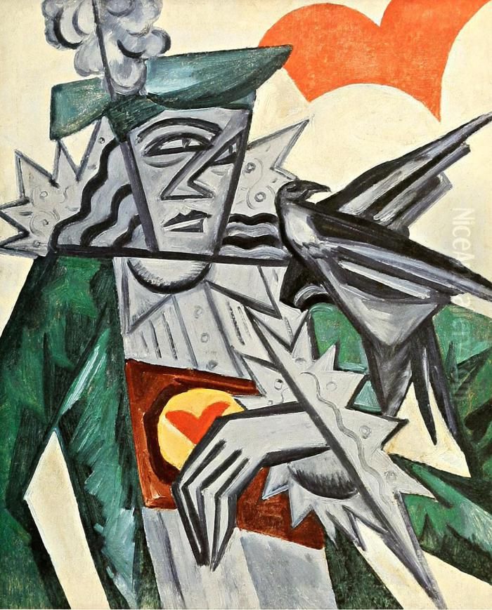 <<Cervonnyj valet>> Oil Painting by Olga Rozanova