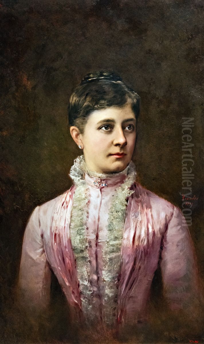 Retrat de la pintora Pepita Teixidor Torres Oil Painting by Modest Texidor Torres