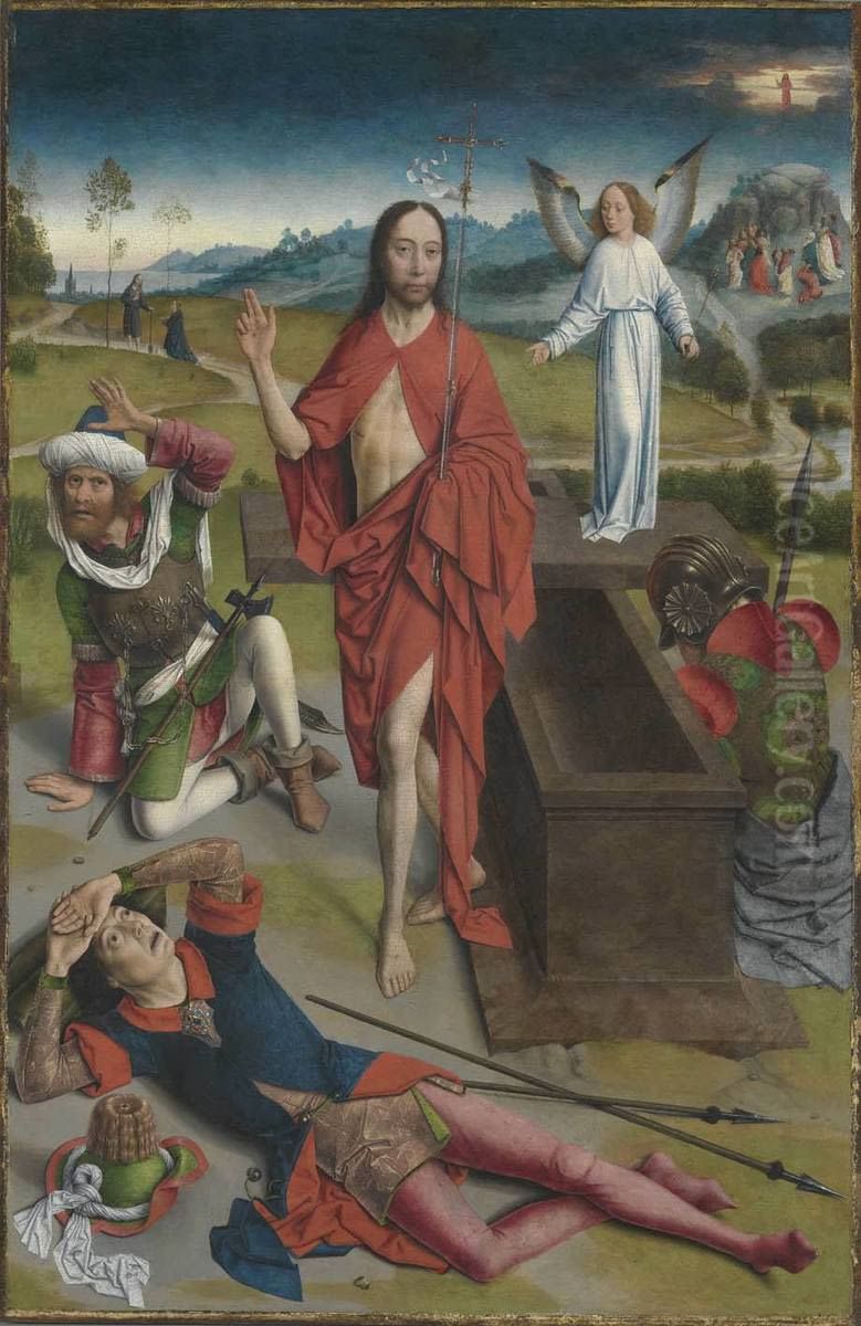 The Resurrection Oil Painting by Dieric Bouts