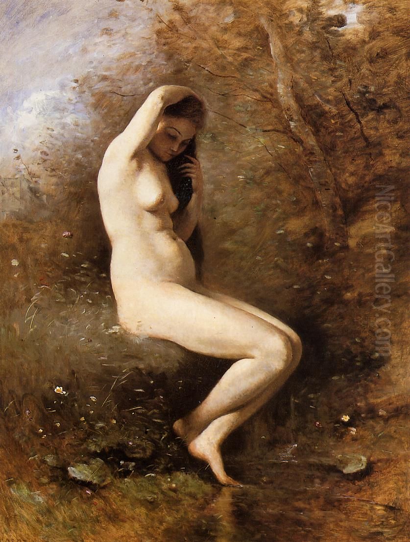 Venus au bain Oil Painting by Jean-Baptiste Camille Corot