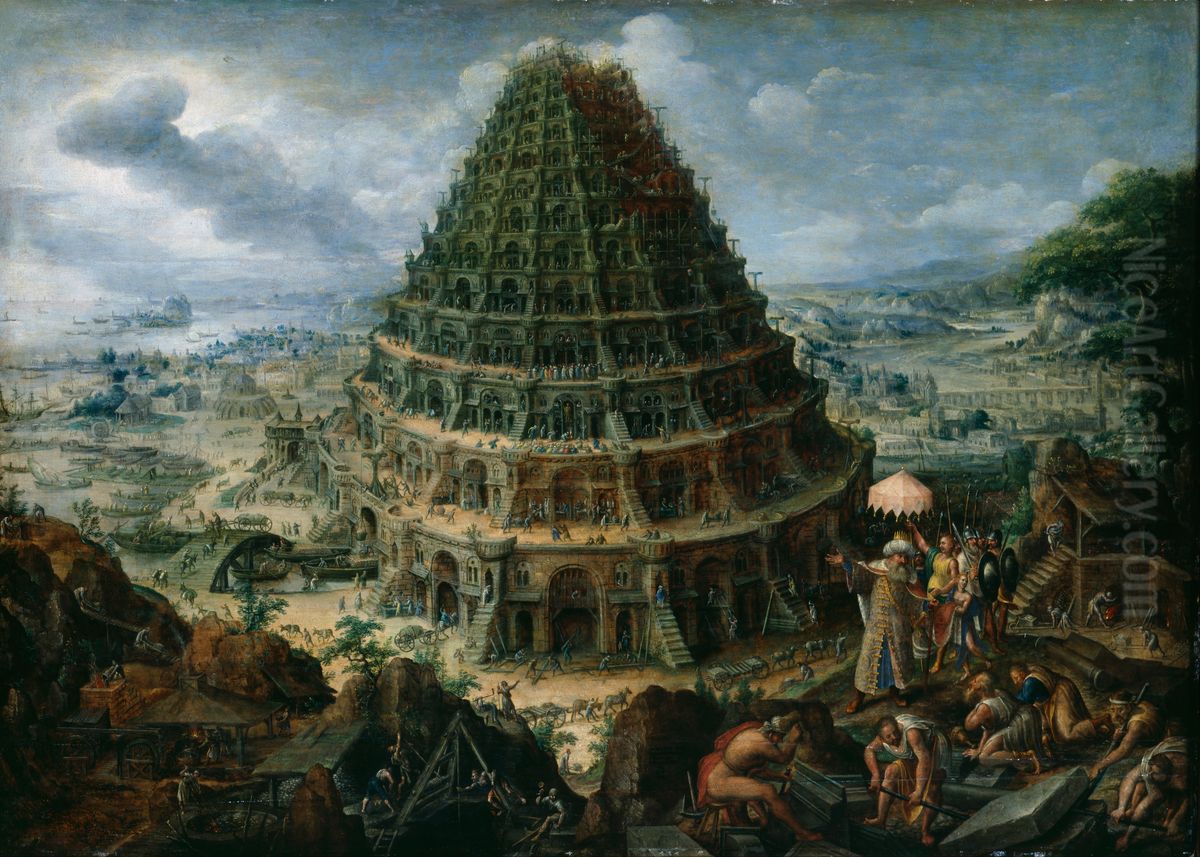 The Tower of Babel Oil Painting by Marten van Valckenborch
