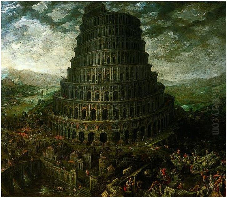 The Tower of Babel Oil Painting by Tobias Verhaecht