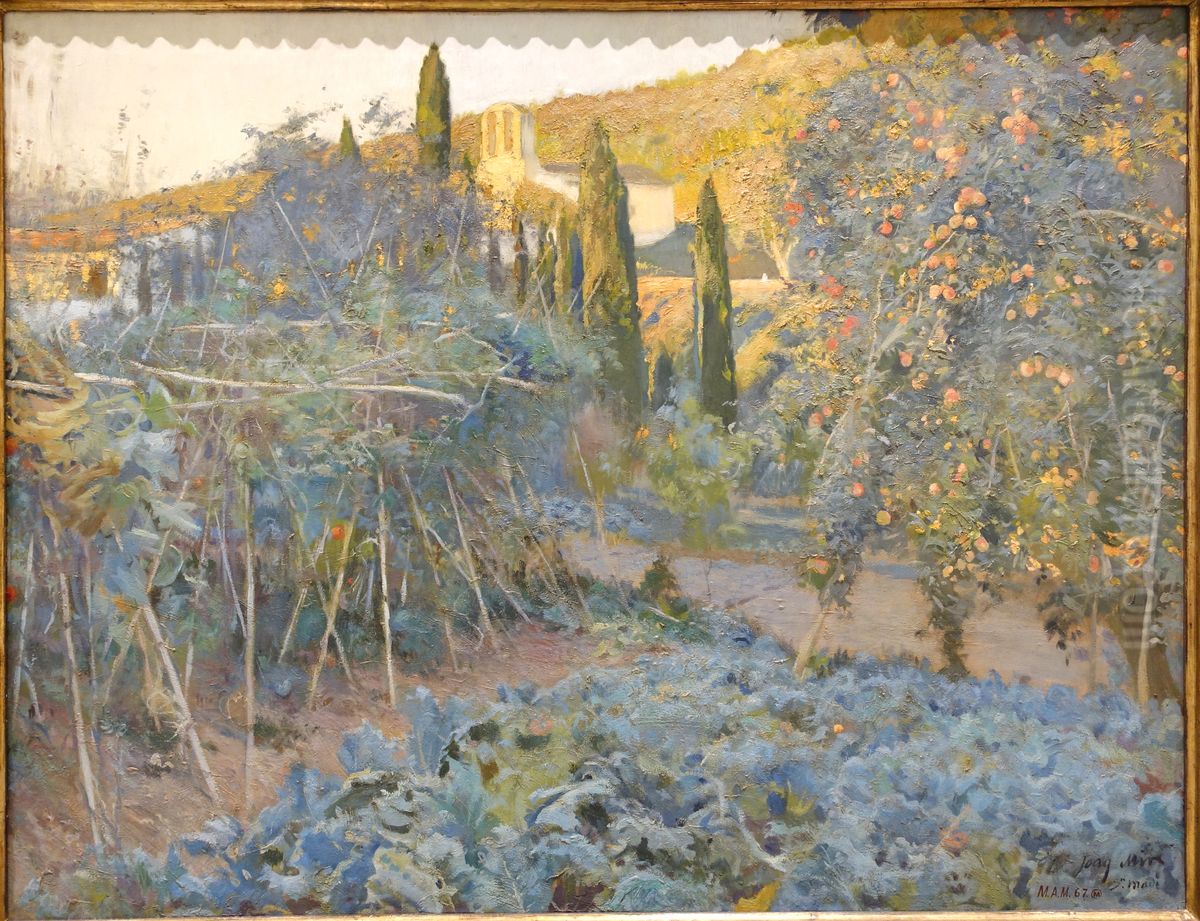 The Orchard and the Shrine Oil Painting by Joaquin Mir Trinxet