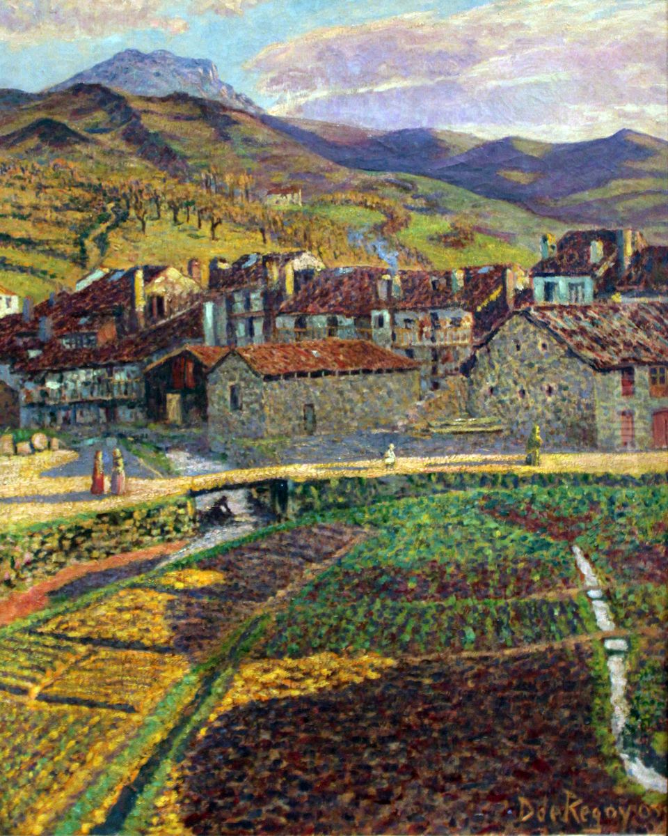 The vine Oil Painting by Dario de Regoyos y Valdes