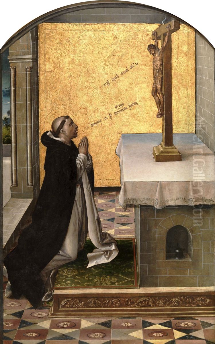 San Pedro Martir en oracion Oil Painting by Pedro Berruguete