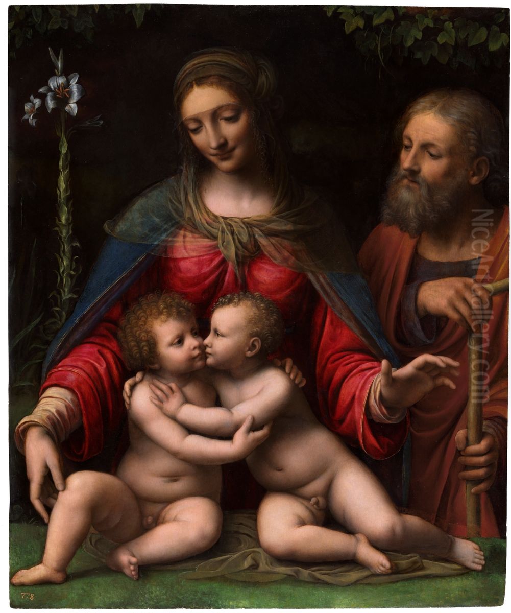 The Holy Family Oil Painting by Bernardino Luini