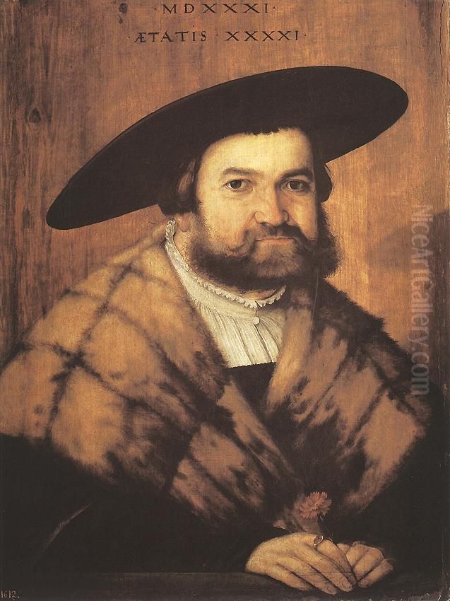 The Augsburg Goldsmith Jorg Zorer Oil Painting by Christoph Amberger