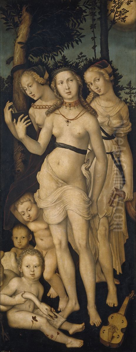 Die Jugend (Die drei Grazien) Oil Painting by Hans Baldung Grien