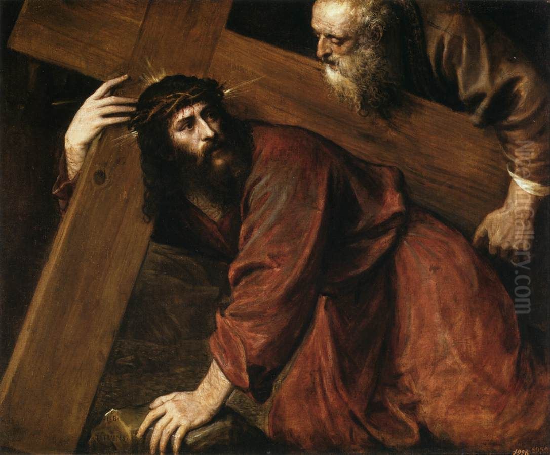 Cristo camino del Calvario Oil Painting by Titian