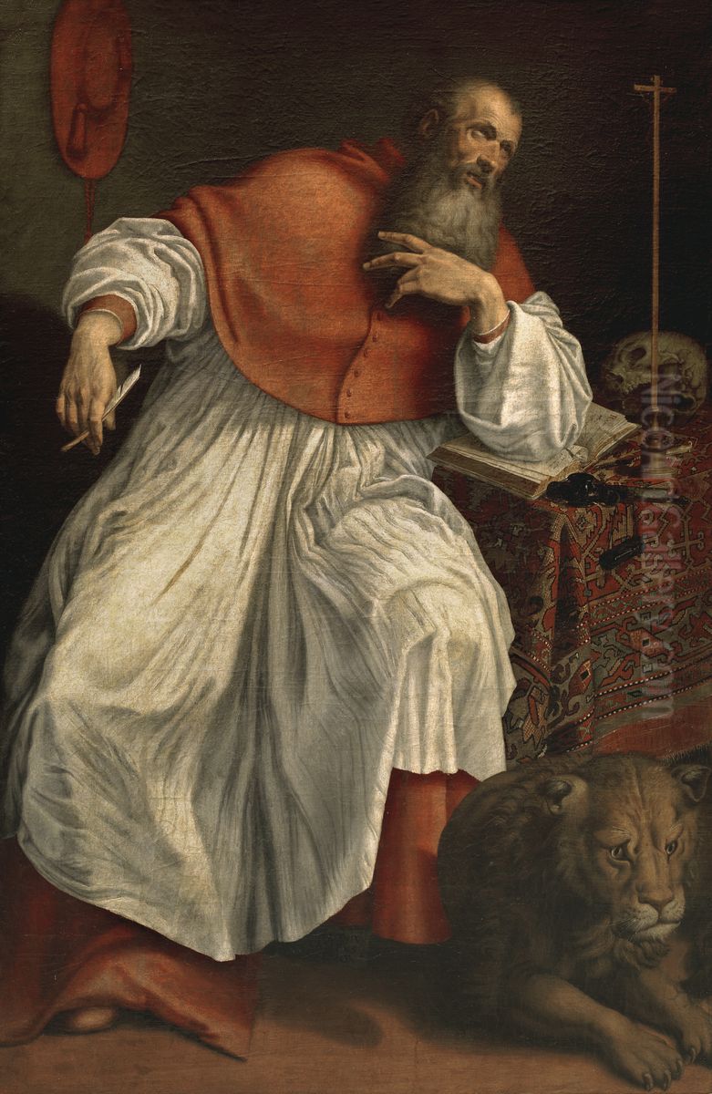 Saint Jerome Oil Painting by Antonio Campi