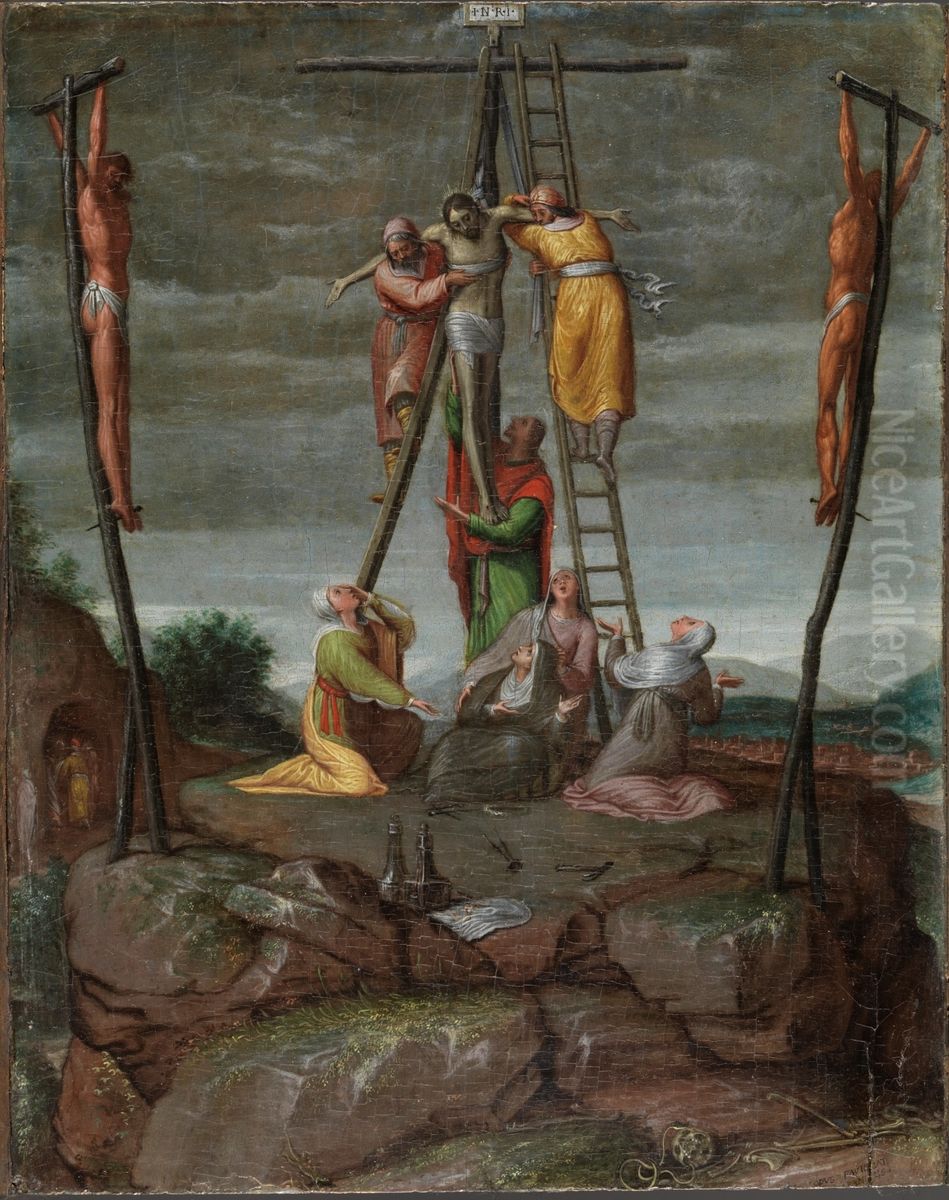 El Descendimiento Oil Painting by Pedro de Campana