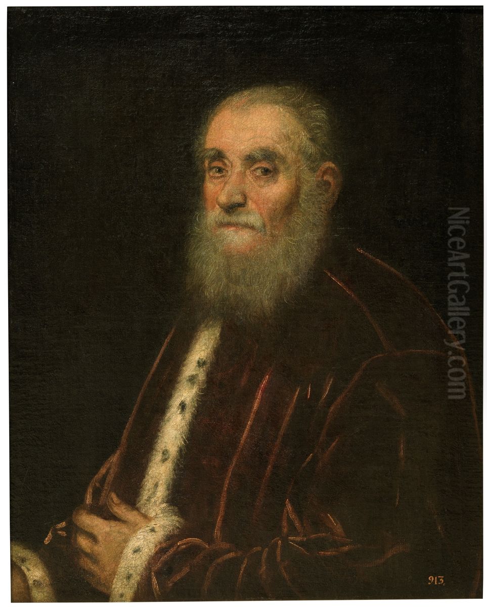 Marco Grimani Oil Painting by Jacopo Tintoretto