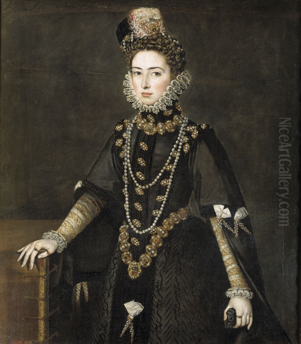 Catalina Micaela de Austria, Duchess of Savoy Oil Painting by Alonso Sanchez Coello