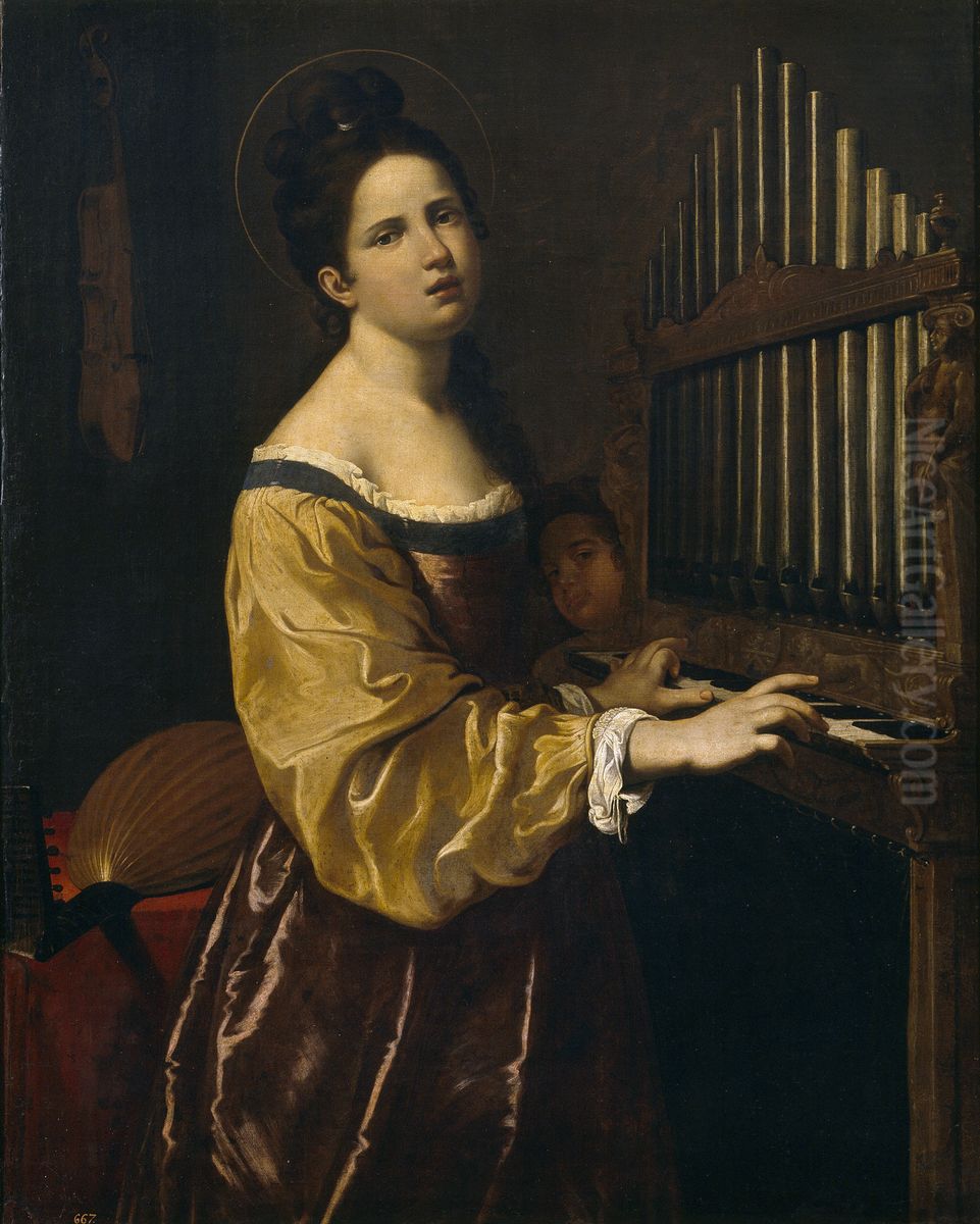 Saint Cecilia Oil Painting by Antiveduto Grammatica