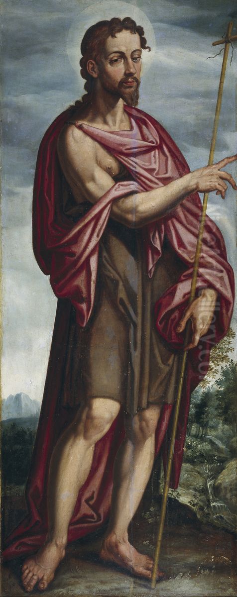 San Juan Bautista Oil Painting by Francisco Pacheco