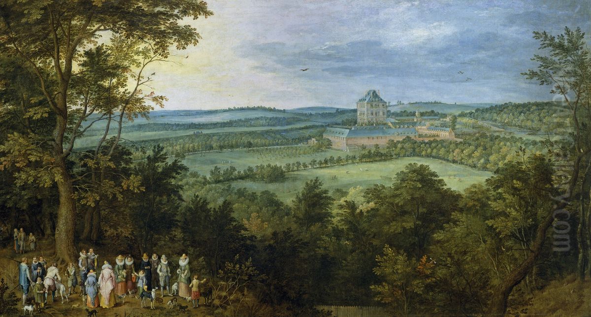 De aartshertogen jacht Oil Painting by Jan Brughel