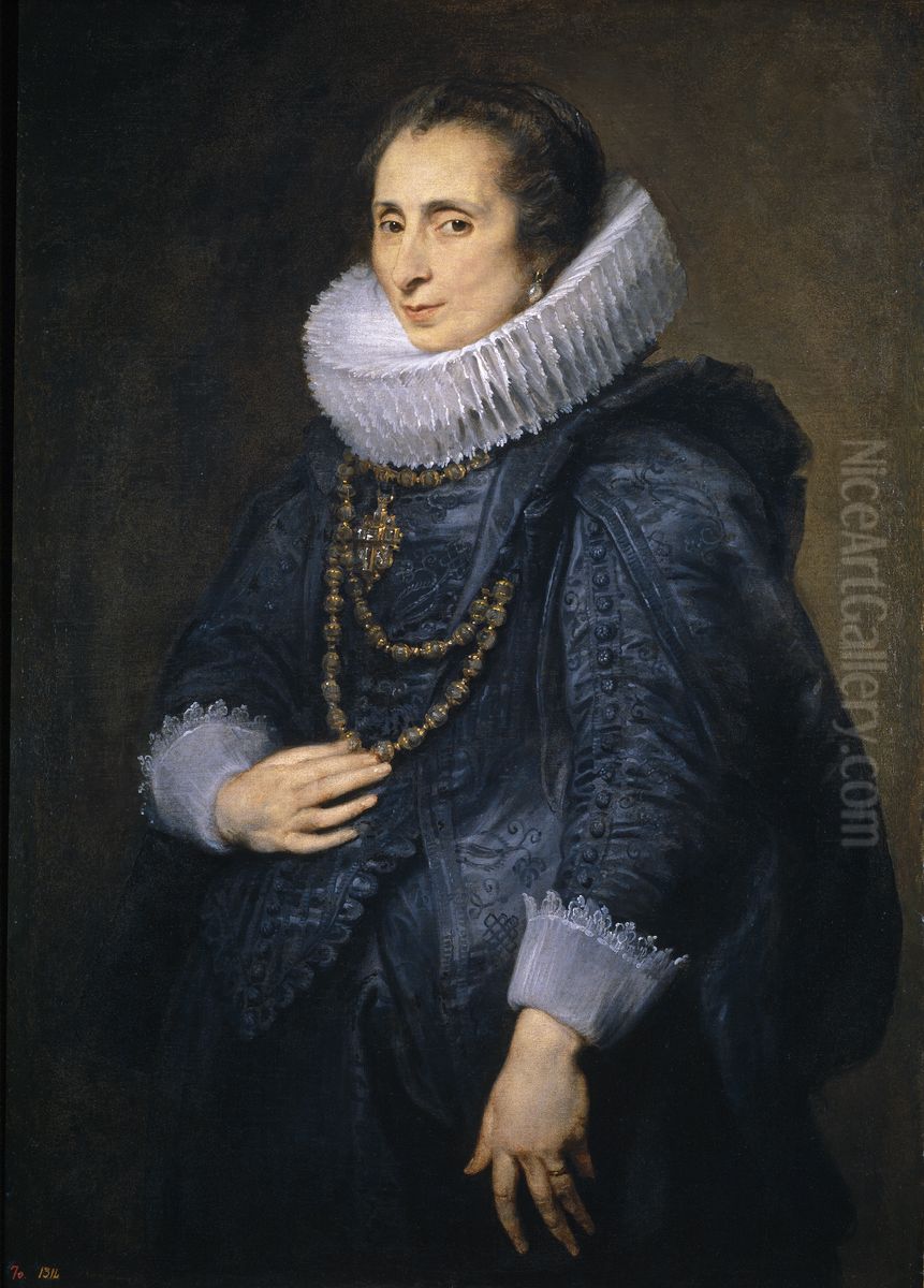 Unknown Lady Oil Painting by Sir Anthony Van Dyck