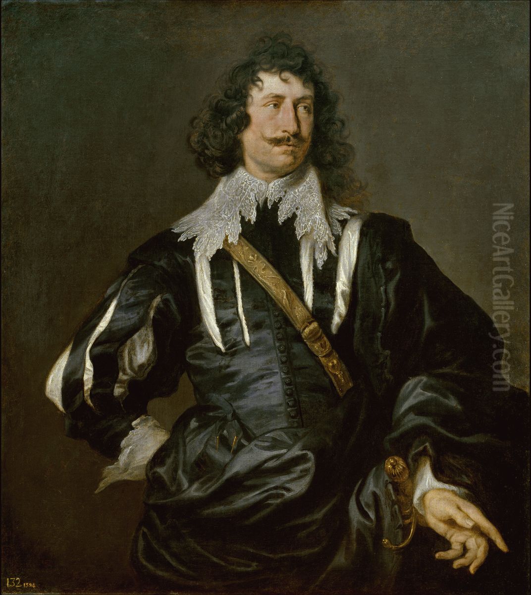 Portrait of a Man Oil Painting by Sir Anthony Van Dyck