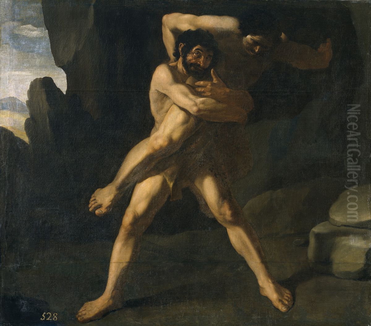 Hercules luchando con Anteo Oil Painting by Francisco De Zurbaran