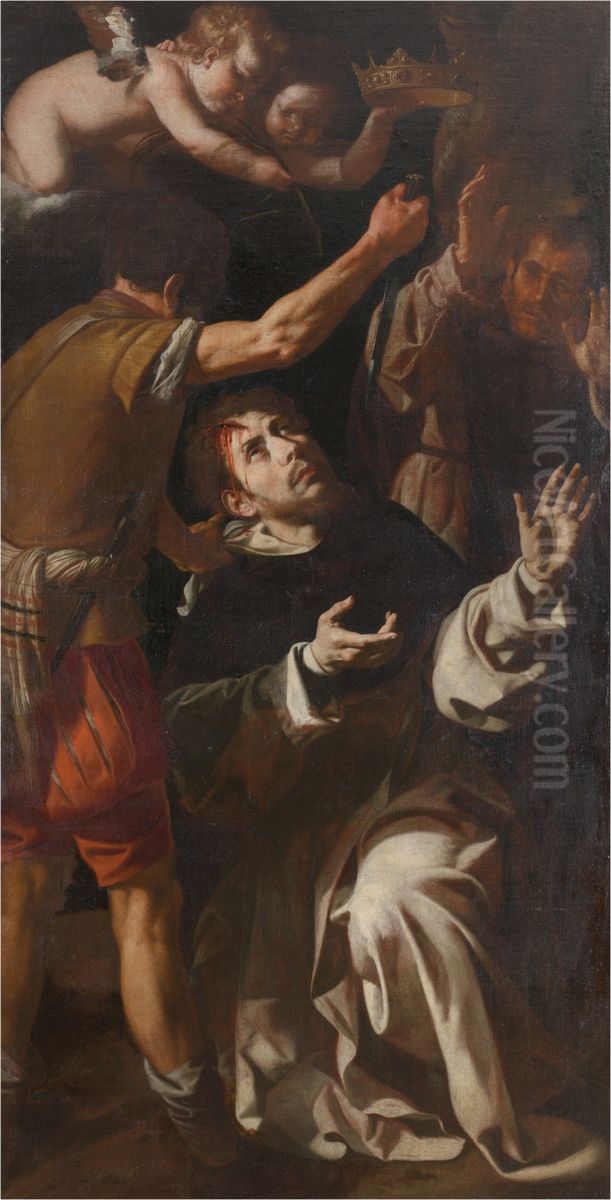 Martyrdom of Saint Peter Martyr Oil Painting by Jeronimo Jacinto De Espinosa