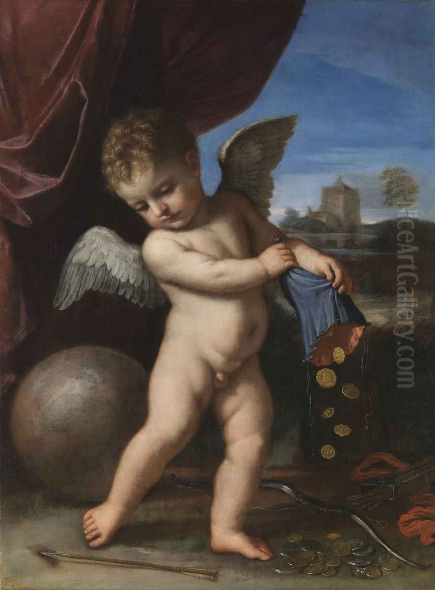 Amore disinteressato Oil Painting by Giovanni Francesco Barbieri