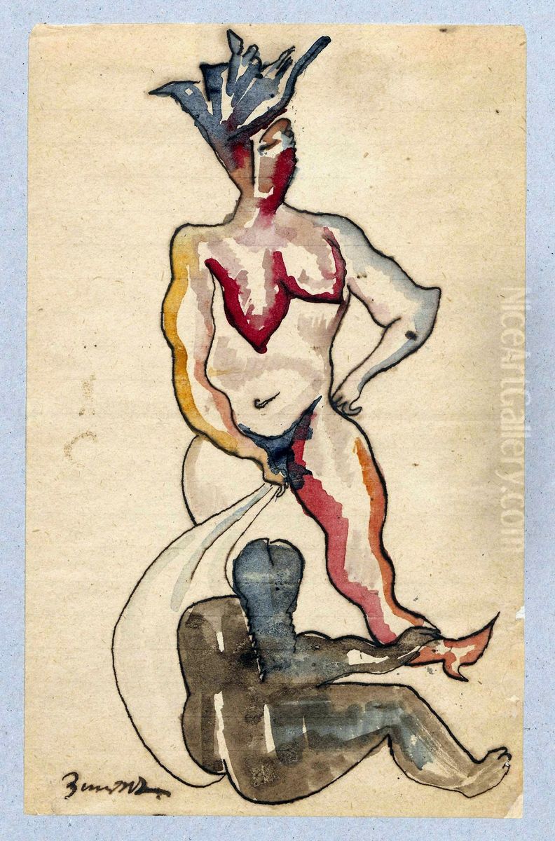 Figural composition. Oil Painting by Zygmunt Waliszewski