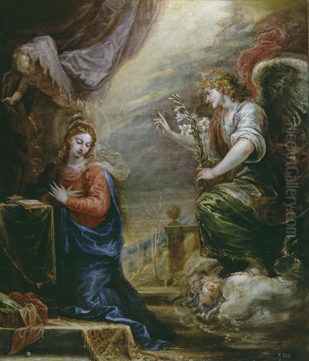 La Anunciacion Oil Painting by Francisco Rizi