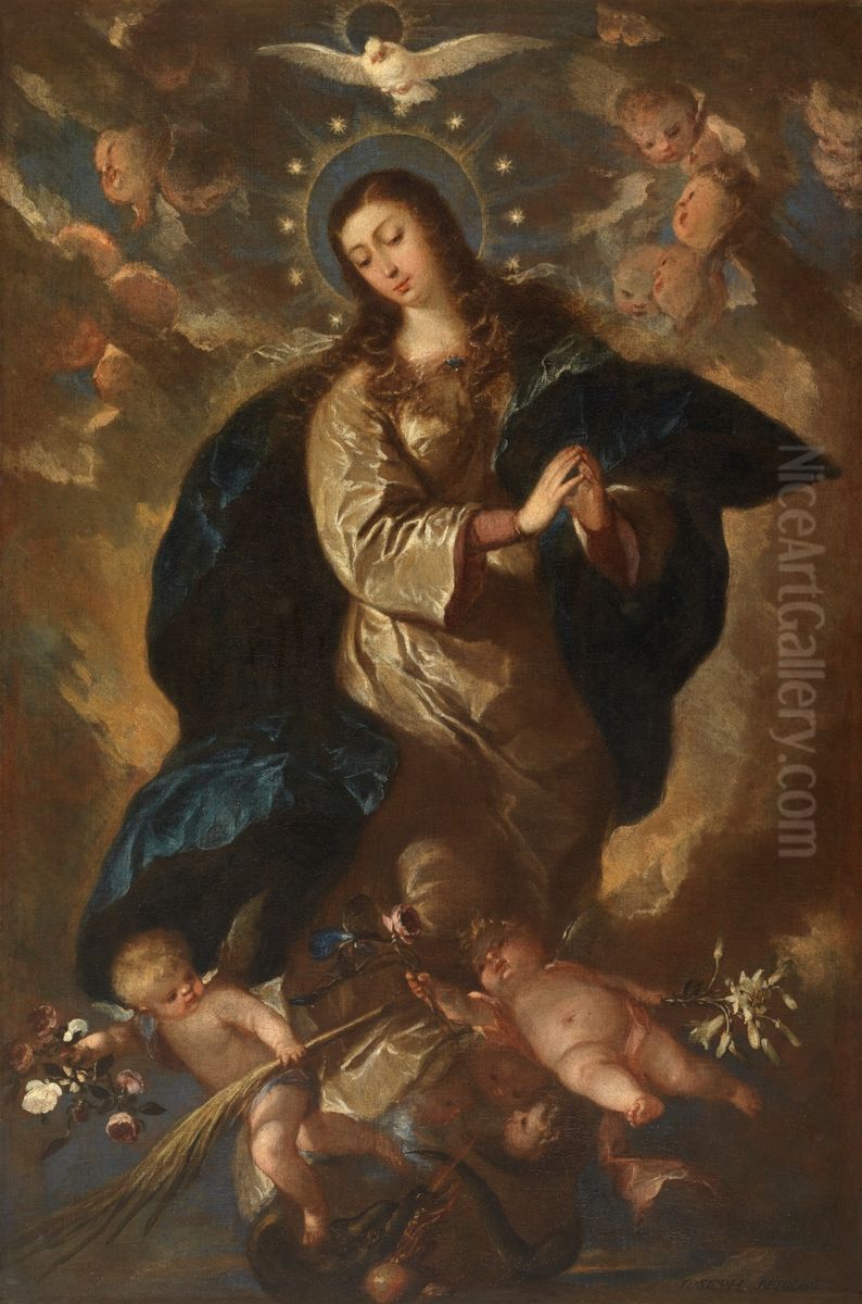 La Inmaculada Concepcion Oil Painting by Jose Antolinez