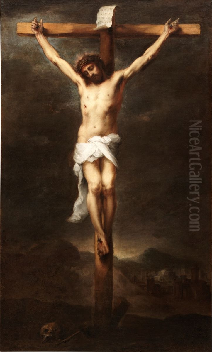 Cristo en la cruz Oil Painting by Bartolome Esteban Murillo