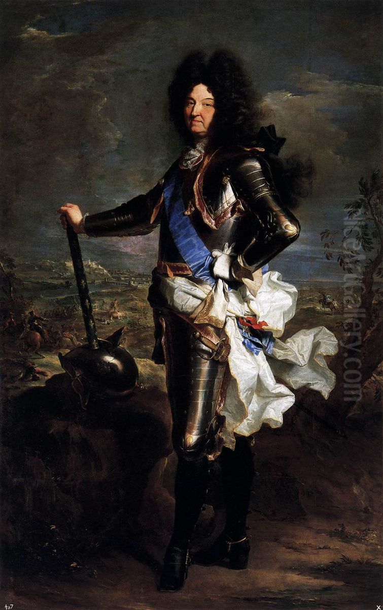 Portrait ofLouis XIV of France(1638-1715) Oil Painting by Hyacinthe Rigaud