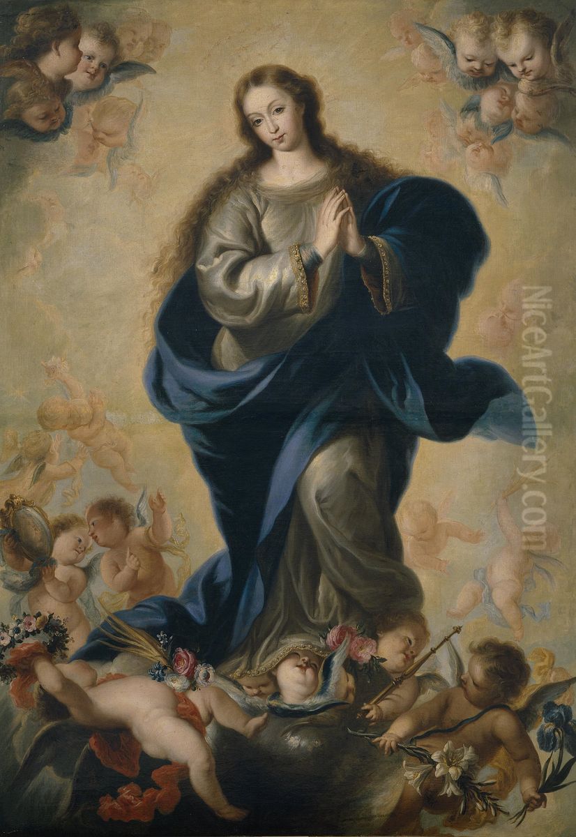 La Inmaculada Concepcion Oil Painting by Miguel Jacinto Melendez