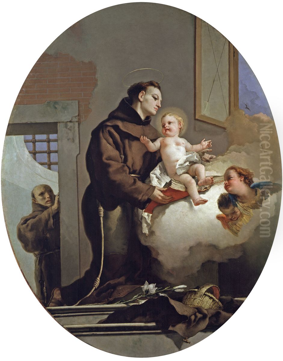 Saint Anthony of Padua with the Infant Christ Oil Painting by Giovanni Battista Tiepolo