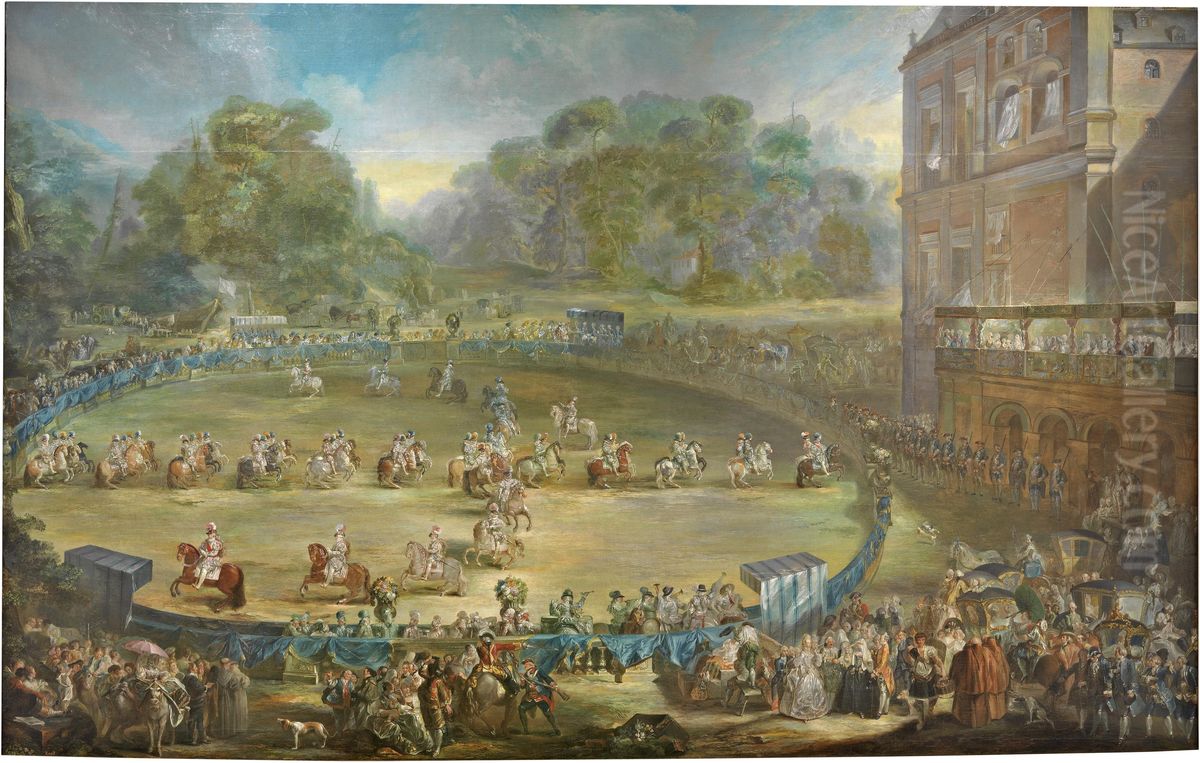 Las parejas reales Oil Painting by Luis Paret Y Alczar