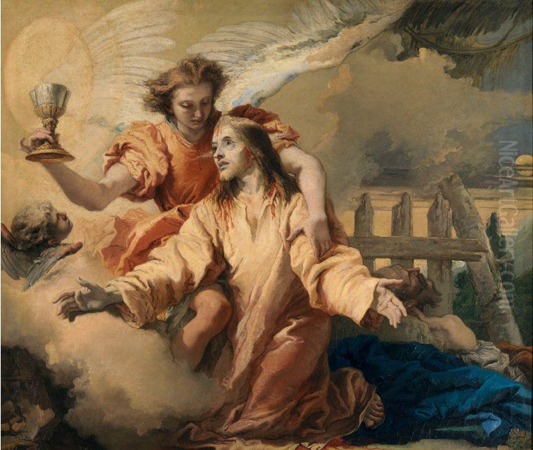 The Agony in the Garden Oil Painting by Giovanni Domenico Tiepolo