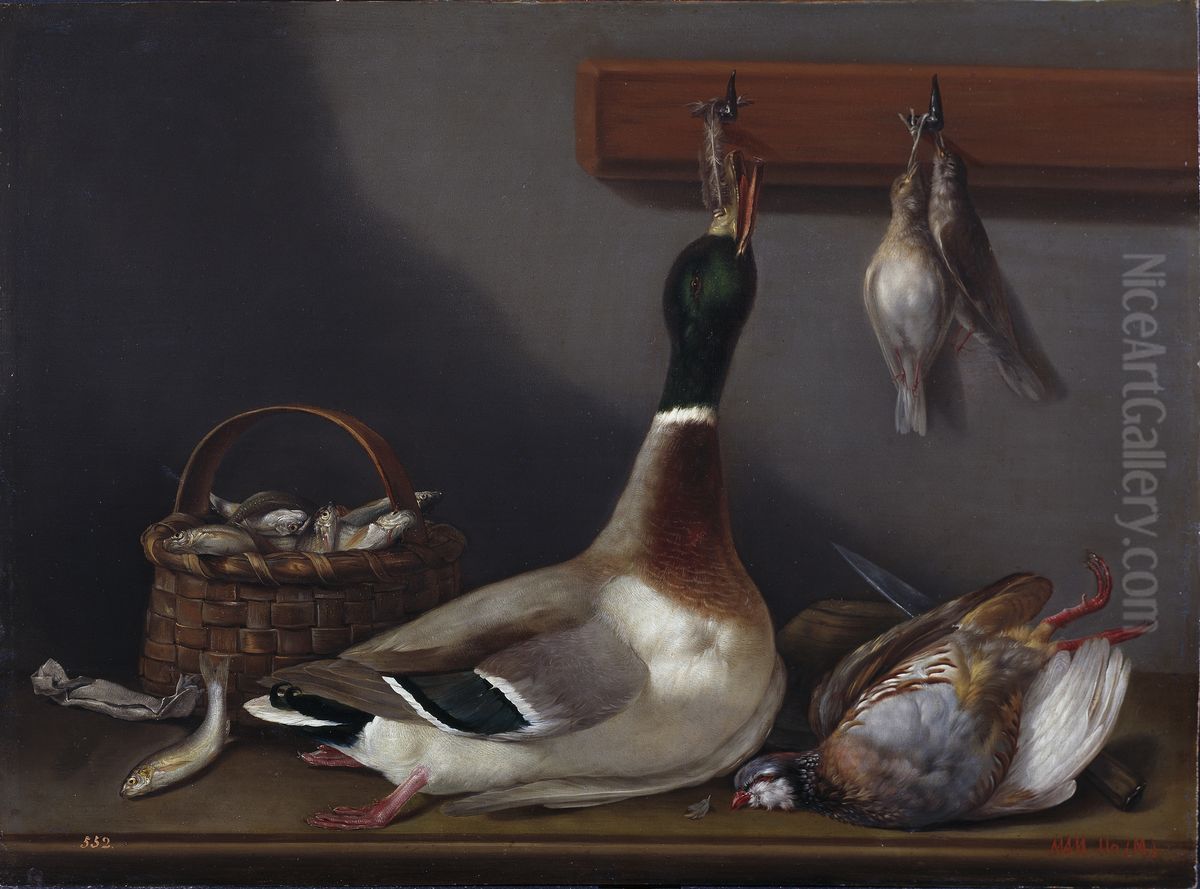 Bodegon Oil Painting by Bartolome Montalvo