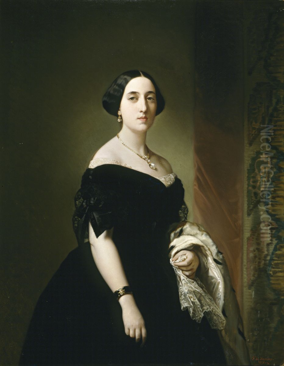 Concepcion Remisa de Moret Oil Painting by Federico de Madrazo y Kuntz