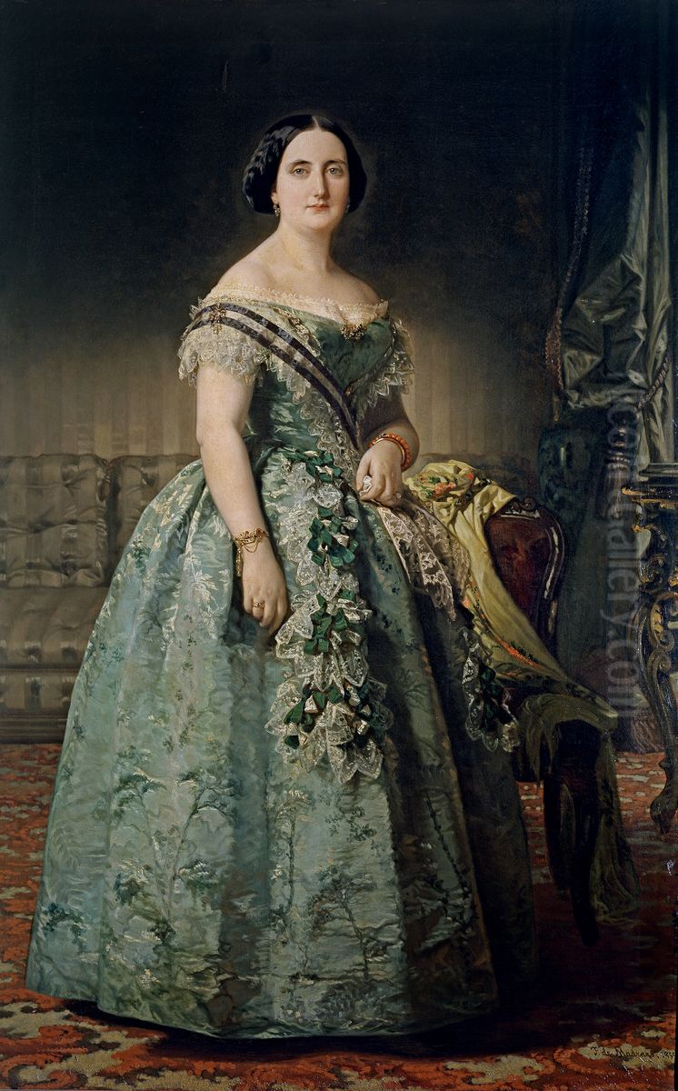 Josefa Coello de Portugal Oil Painting by Federico de Madrazo y Kuntz