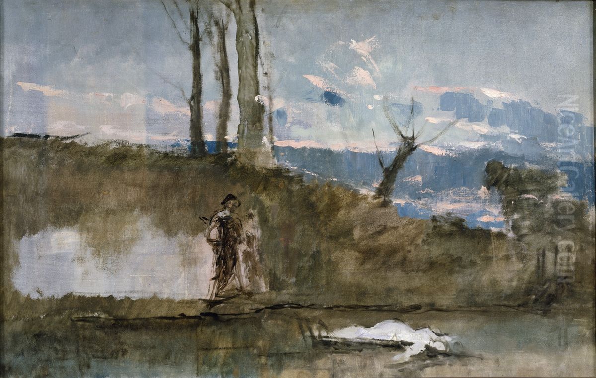 Ophelia Oil Painting by Eduardo Rosales