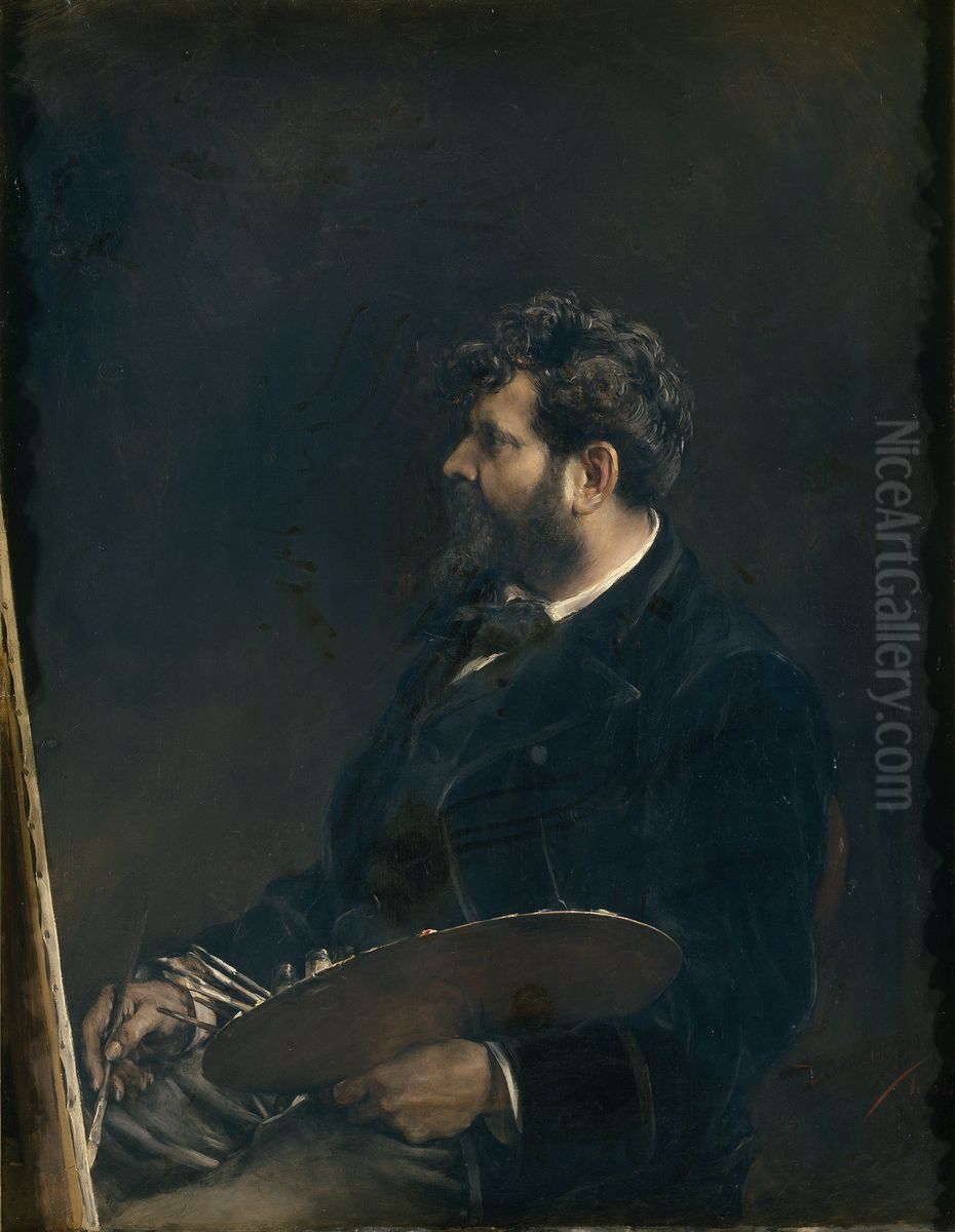 Self-portrait Oil Painting by Francisco Domingo Marques