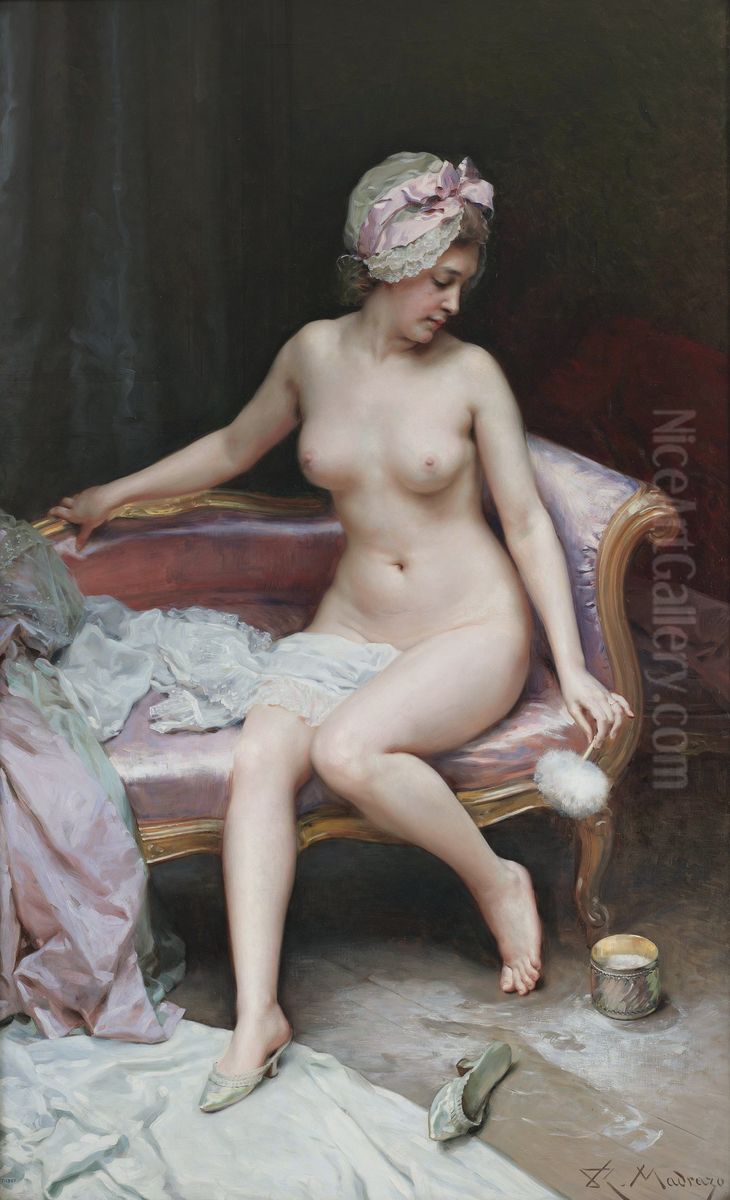 Despues del bano (desnudo de mujer) Oil Painting by Raimundo de Madrazo y Garreta