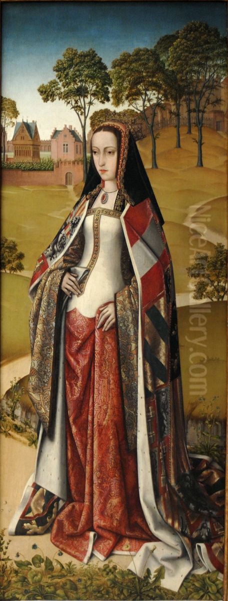 Portrait of Joan 'the Mad' of Aragon and Castile (1479-1555) Oil Painting by Master of Affligem