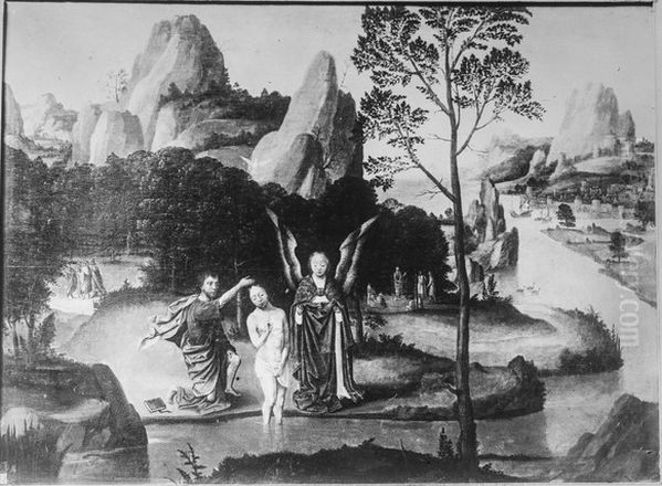 Baptism of Christ Oil Painting by Joachim Patinir